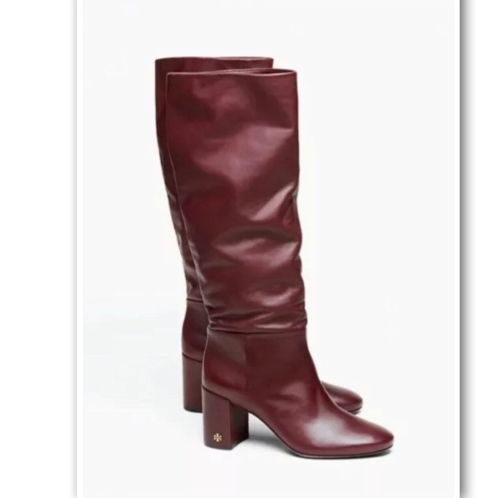 Tory Burch Women’s Brooke Slouchy Boot Color Burgundy Size 9M